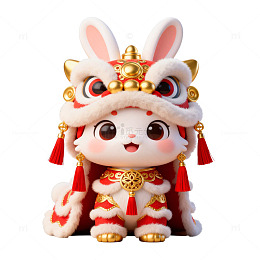 可爱兔爷节日装饰品