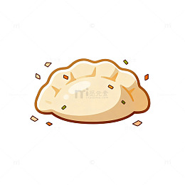 卡通风格饺子插画设计素材