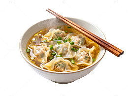 中式馄饨汤面美食
