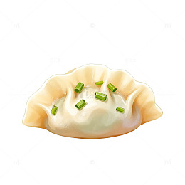 美食风格饺子插画设计素材