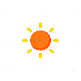 简约太阳图标设计元素
