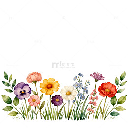 水彩花卉装饰图案