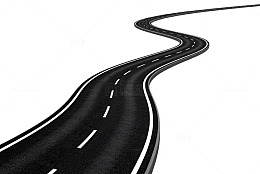 蜿蜒公路矢量图