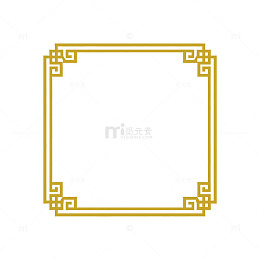 金色传统中式边框图案