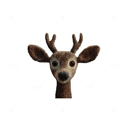 树影下的孤独鹿影像