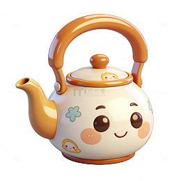 卡通可爱茶壶插画素材