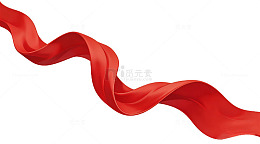红绸丝带飘带飘扬动感设计元素