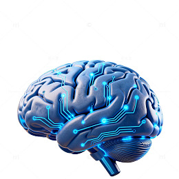 科技风大脑电路图设计素材