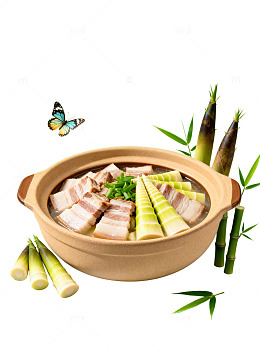 竹笋炖肉美食