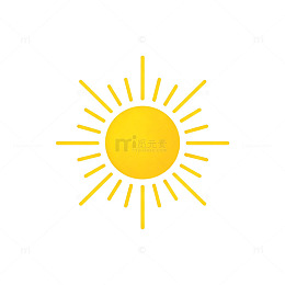 简约太阳图标矢量素材