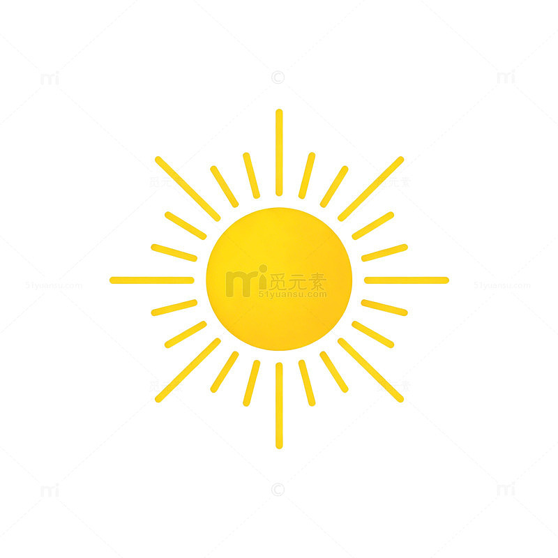 简约太阳图标矢量素材