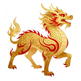 中国龙传统图案艺术插画