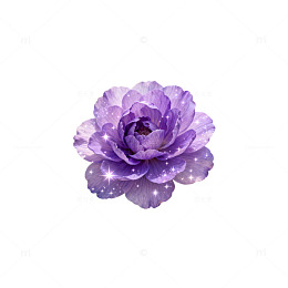 梦幻紫花艺术插画