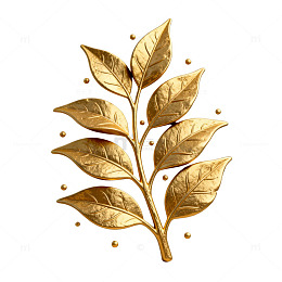 金色枝叶装饰图案