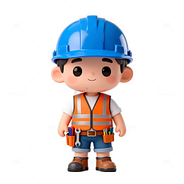 卡通建筑工人形象设计素材
