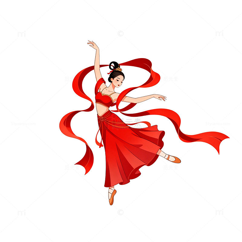 中国古典舞插画