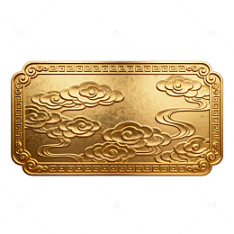 古典云纹金饰牌匾图案