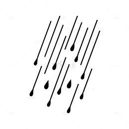 简约线条雨滴图案设计素材