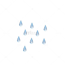 简约雨滴矢量图素材