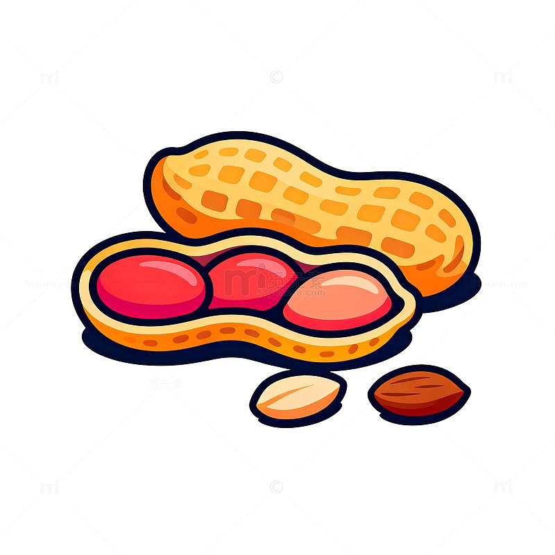 卡通花生插图素材