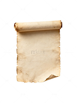古旧卷轴纸素材