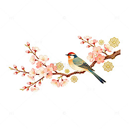 古风花鸟图案设计元素