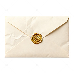 复古金色信封元素设计