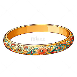 金镯子图案装饰设计元素