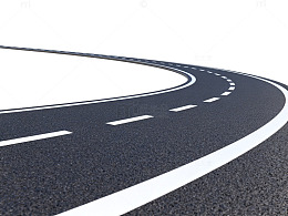 公路弯道透视图
