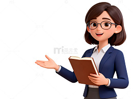 职场女性讲解动画人物设计素材