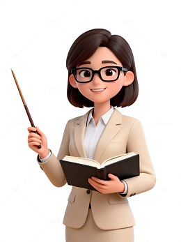 卡通女教师教学形象设计素材