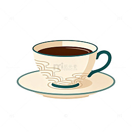 卡通风格咖啡杯插画