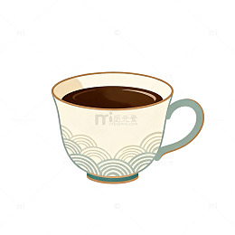 简约风格咖啡杯插画