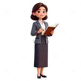 职场女性卡通形象设计素材