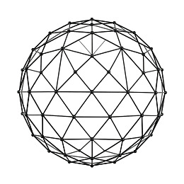 黑色线条构成的几何球体