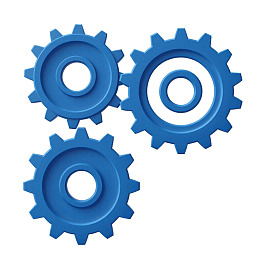 蓝色齿轮组合示意图图片