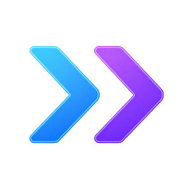 蓝色与紫色双箭头图标