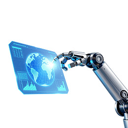 机械臂触碰虚拟地球界面