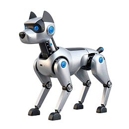 银色机械狗站立姿态图片