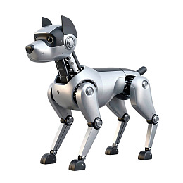 银色机械狗站立姿态图片