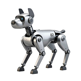 银色机械狗模型展示图片