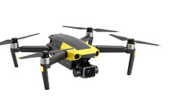 黄黑相间无人机带摄像头