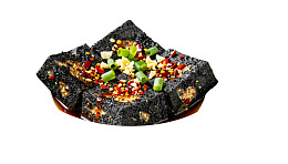 黑豆腐配辣椒葱花图片