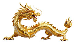 金色中国龙形象艺术图