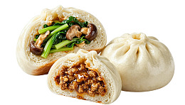 包子切开展示馅料图片