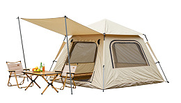 户外露营帐篷配桌椅和遮阳篷