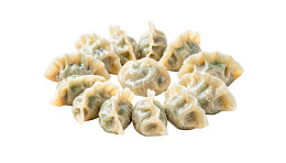新鲜饺子堆叠展示图片