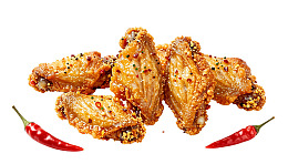 金黄酥脆辣味鸡翅图片