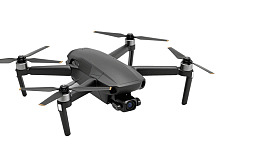 黑色四轴无人机特写图片