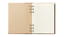 打开的线圈笔记本图片